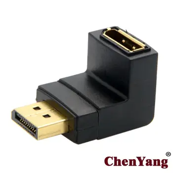 Chenyang Chenyang Наклоненный под ъгъл 90 градуса Адаптер за разширяване DisplayPort от мъжете за една жена