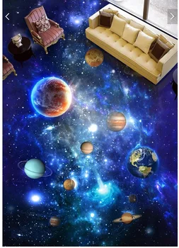 подовата настилка пвк 3d произведено по поръчка фотообои модел стикер за стена Вселена, галактика небето картина стая тапети за стени 3d