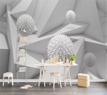 Потребителски тапети 3d фотообои полигональный топка абстрактно пространство ТЕЛЕВИЗИЯ фон на стената дневна спалня декоративна живопис тапети